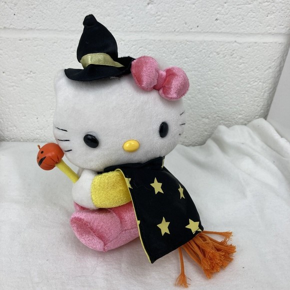 Y2K RARE Hello Kitty Witch HalloweenCollectible Plushie Stuffed Animal, Sanrio - Picture 1 of 15
